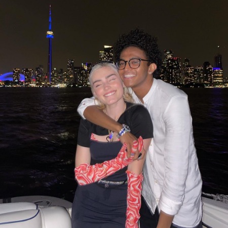 Noah Zulfikar celebrating his girlfriend Meg Donnelly's birthday.